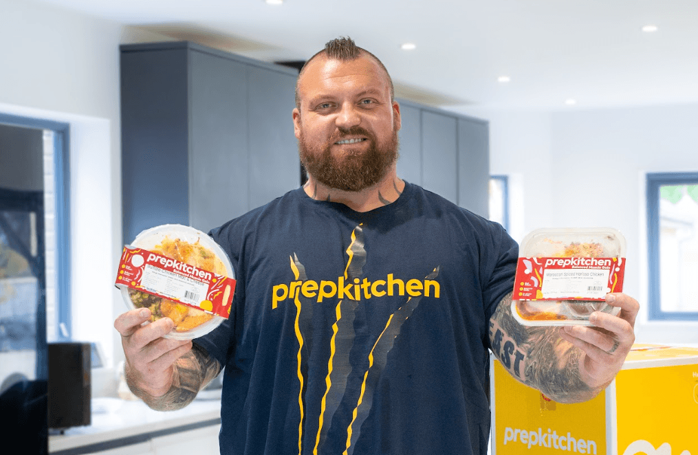 Eddie Hall with Prep Kitchen meals