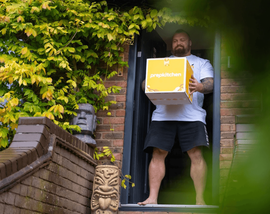 Eddie Hall with his Prep Kitchen meal prep delivery