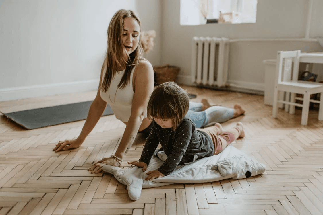Yoga with child